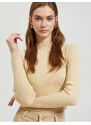 Koton Crop Sweater Pletenina Poloviční rolák žebrovaný