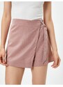 Koton Mini Shorts Skirt Modal Blend Belt Detailed
