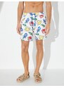 Koton Animal Printed Marine Shorts with a lace-up waist with pocket.