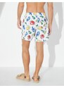 Koton Animal Printed Marine Shorts with a lace-up waist with pocket.
