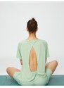 Koton Modal Yoga T-Shirt with Window Detail