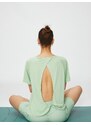 Koton Modal Yoga T-Shirt with Window Detail