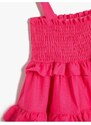 Koton Frilled Dress with Straps Gippe Detailed