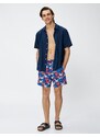 Koton Sea Shorts Crab Print, Lace Waist, Pocket