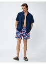 Koton Sea Shorts Crab Print, Lace Waist, Pocket