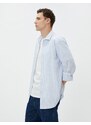 Koton Checkered Shirt Slim Fit Classic Collar Long Sleeved Cotton Non Iron