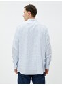 Koton Checkered Shirt Slim Fit Classic Collar Long Sleeved Cotton Non Iron