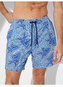 Koton Marine Shorts with Multicolored Abstract Print Tie Waist, Pocket