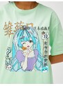 Koton Anime T-Shirt Oversize Crew Neck Short Sleeve Cotton