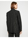 Koton Shimmering Double Breasted Blazer Jacket