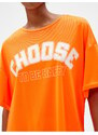 Koton Crew Neck Orange Women's T-Shirt 3sak10029nk