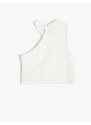 Koton Crop Top One-Shoulder Sleeveless Corduroy