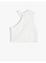 Koton Crop Top One-Shoulder Sleeveless Corduroy