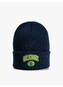 Koton College Embroidered Beanie with Fold Detail