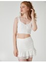 Koton Ruched Crop Top