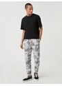 Koton Shawl Patterned Sweatpants Tie Waist Pocket Detailed.