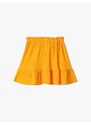 Koton Midi Skirt Textured Elastic Waist