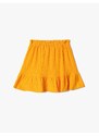 Koton Midi Skirt Textured Elastic Waist
