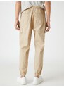 Koton Jogger Cargo Pants with Lace-Up Waist with Pocket Detail.