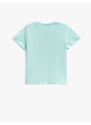 Koton T-Shirt Short Sleeve Crew Neck Printed Lurex