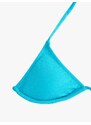 Koton Triangle Bikini Top Textured Halter Covered