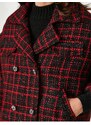 Koton Pocket Stony Knoflíky Bomber Tweed Jacket