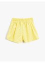 Koton Embroidered Shorts with Elastic Waist.