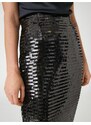 Koton Sequined Sequin Midi Evening Dress Skirt with Slit Detail