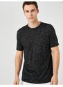 Koton Basic T-shirt with a Crew Neck Short Sleeves, Slim Fit.