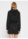 Koton Shimmer Crop Hooded Sweatshirt