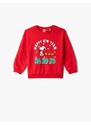 Koton Christmas Theme Snoopy Printed Licensed Sweatshirt With Long Sleeves, Crew Neck