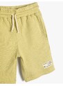 Koton Cotton Shorts with Tie Waist, Pockets.