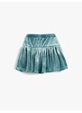 Koton Velvet Shorts Skirt with Glitter Detail.