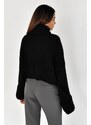 Madmext Mad Girls Black Turtleneck Sweater