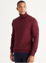 Altinyildiz Classics Full Turtleneck Men's Standard Claret Red Sweater 4A4924100058