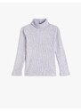 Koton Turtleneck T-shirt with Long Sleeves, Corduroy