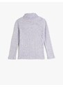 Koton Turtleneck T-shirt with Long Sleeves, Corduroy