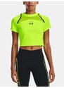 Under Armour Tričko UA Run Anywhere Crop SS-GRN - Dámské