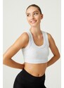 LOS OJOS x Melody Gray Cotton Thick Strap Crop Top Tank