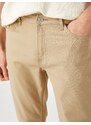 Koton Basic Gabardine Trousers with Buttons and Pocket Detail