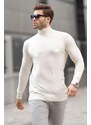 Madmext Men's Bone Turtleneck Knitwear Sweater 6809