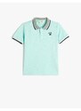 Koton Polo T-Shirt Short Sleeve Buttoned Embroidered Detail Cotton