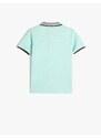 Koton Polo T-Shirt Short Sleeve Buttoned Embroidered Detail Cotton