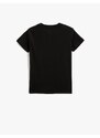 Koton Printed Black Boys' T-shirt 3skb10204tk