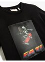 Koton Printed Black Boys' T-shirt 3skb10204tk