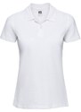 White Women's Polo Shirt 100% Russell Cotton