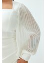 Trendyol Curve White Finike Woven Bridal Dress