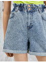 Koton 2sal40015md Normal Waist Open Indigo Women's Denim Shorts.