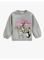 Koton Looney Tunes Printed Sweatshirt Licensed Half Turtleneck Long Sleeve