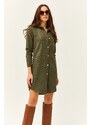 Olalook Women's Khaki Cachet Shirt Dress